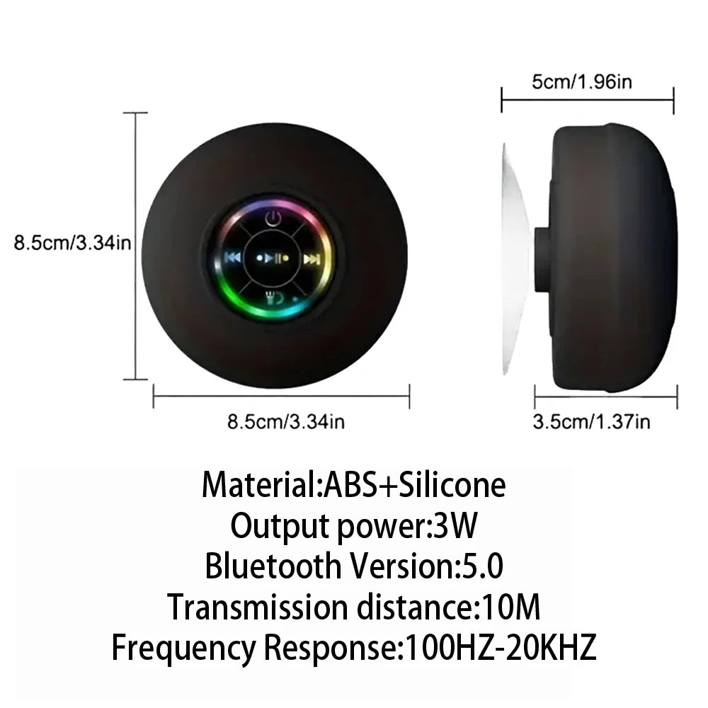 Enceinte Bluetooth portable étanche avec ventouse