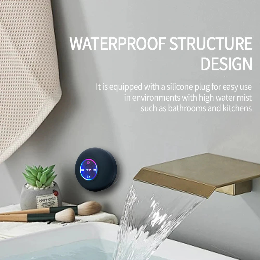Enceinte Bluetooth portable étanche avec ventouse