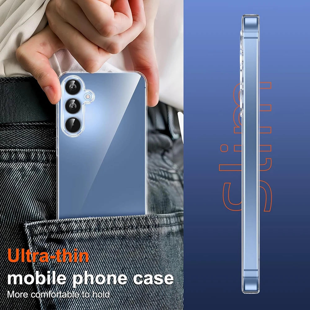 Coque en silicone souple ultra-mince pour Samsung Galaxy (S25, S24)
